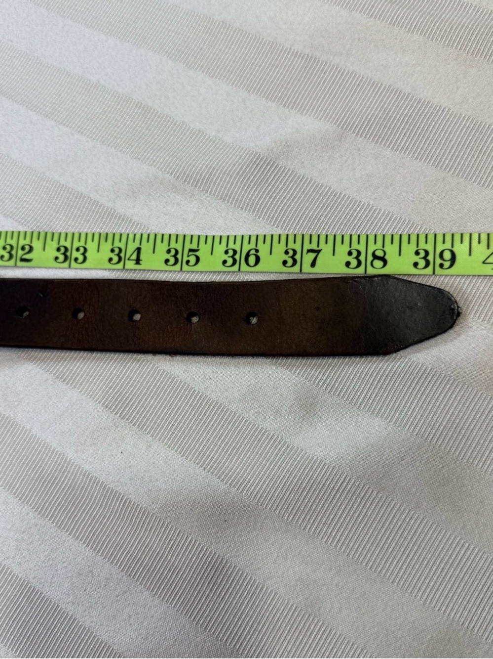 AMIEE LYNN Genuine Leather Belt Brown Brass Buckle Women’s Large Made In India - Picture 11 of 12